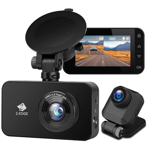 WIFI ドライブレコーダー 前後カメラ 2K・1440P QHD 前2560<em>1440P/後1920</em>1080P 車載カメラ 暗視機能 動体検知 Gセンサー 全国LED信号対応 自動緊急録画 24h駐車監視 WDR技術 USB接続 広角レンズ155°+155° Z-EDGE R1